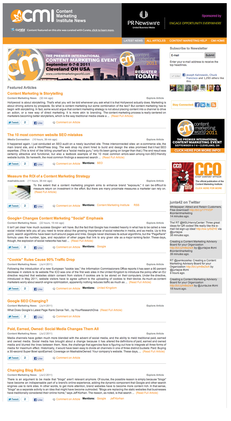 Content Marketing News Channel