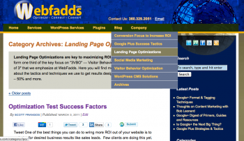 LPO-webfadds Categories in drop-down menus