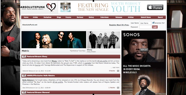 AbsolutePunk is an online community, CMI