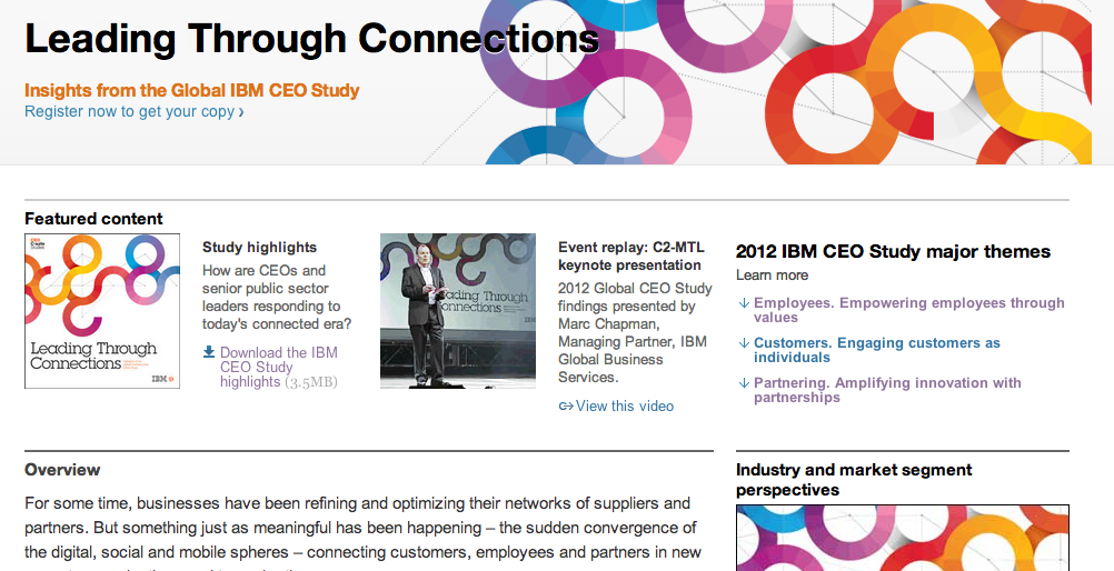 IBM ceo study, conduct research to engage executives, CMI