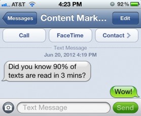 generate a buzz with text messaging, CMI