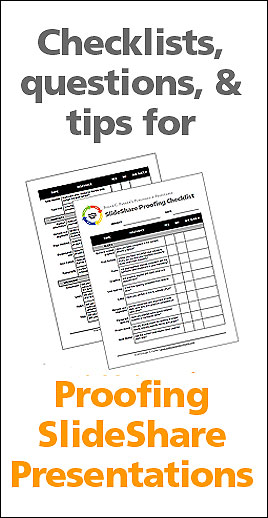 content marketing checklist for slideshare presentations
