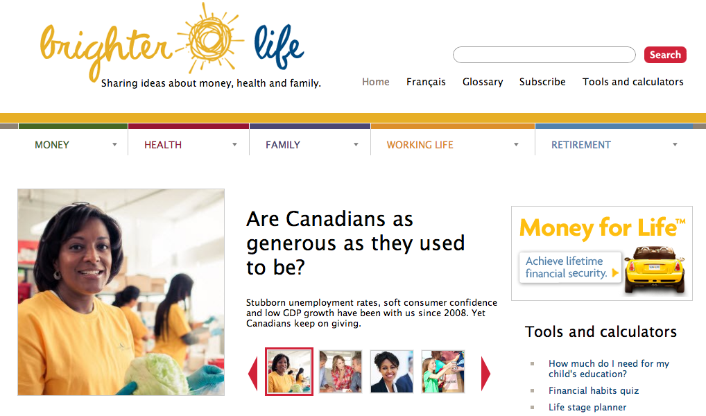 Online content publishing Brighter Life