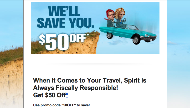 branded content, Spirit Airlines fiscal cliff