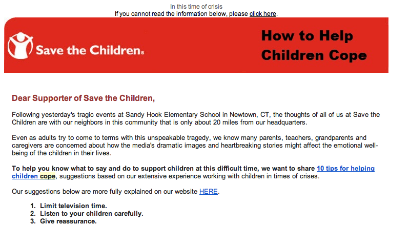 branded content, Save the Children content