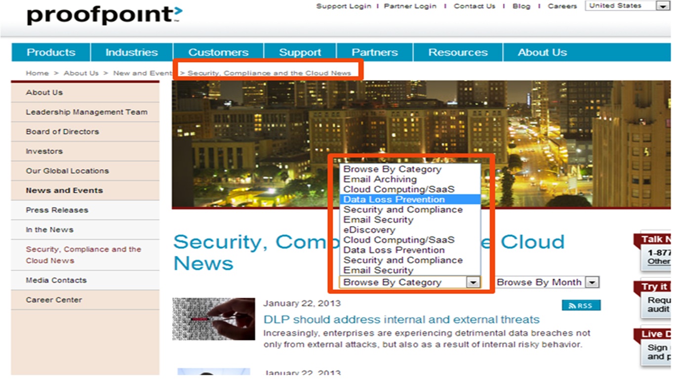 proofpoint's news strategy