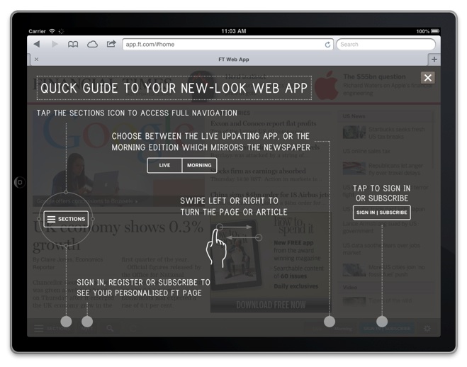 financial times-new look web app