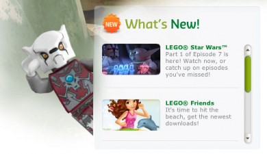 what's new-lego home page