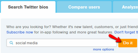 search twitter bios