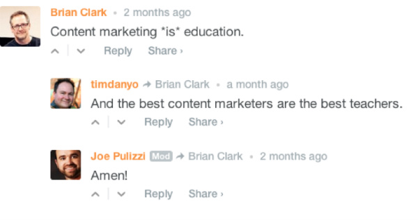 CMI reader comments