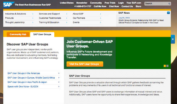 sap user groups