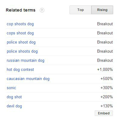 related terms search - dogs