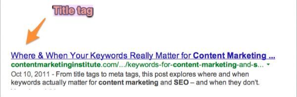 title tag example