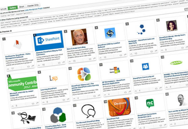SharePoint listing