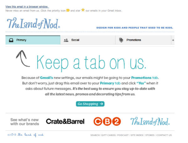 land of nod - keep a tab on us