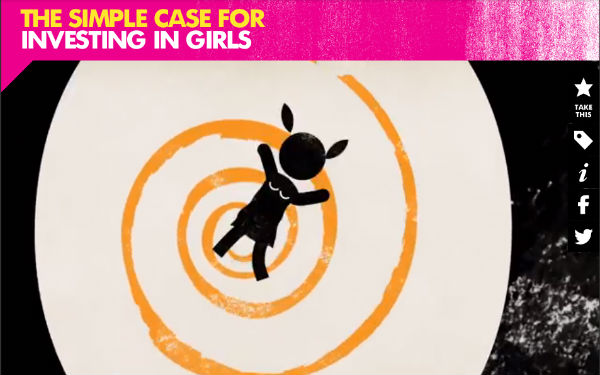 girl figure in spiral-investing in girls
