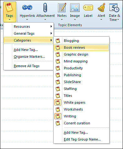 tracker list - tags for post categories