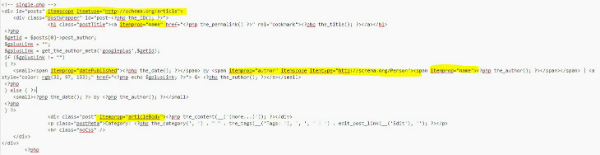 yellow highlighted-code markup added