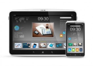 two mobile devices