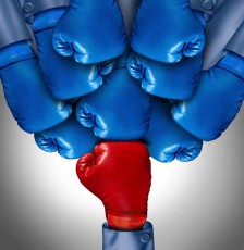 boxing glove holding back others-bias