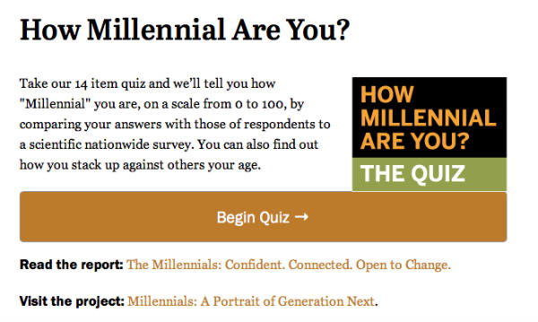 how millennial are you-the quiz