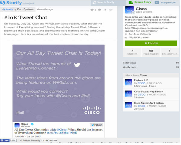 ioe tweet chat-storify example