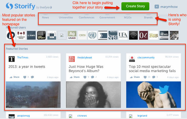 Storify -Homepage-Example