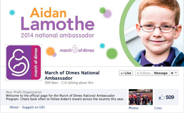 aidan lamothe-march of dimes national ambassador