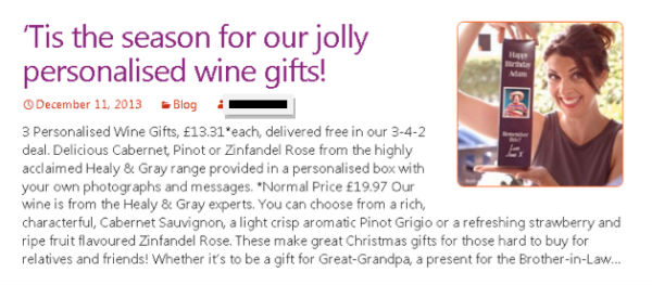 personalized wine gifts ad