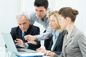 business people with laptop