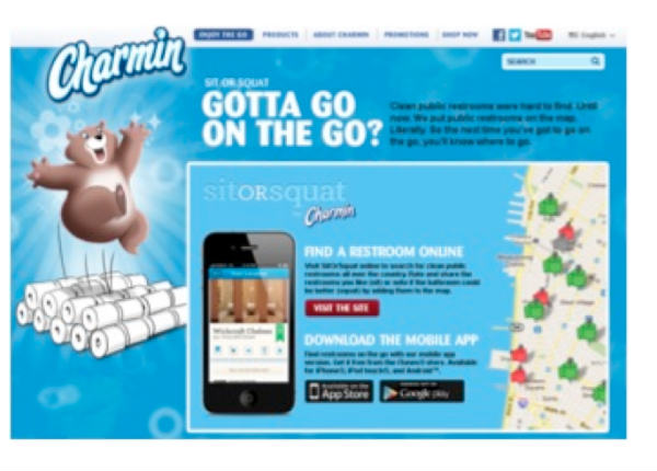 charmin-sit or squat ad