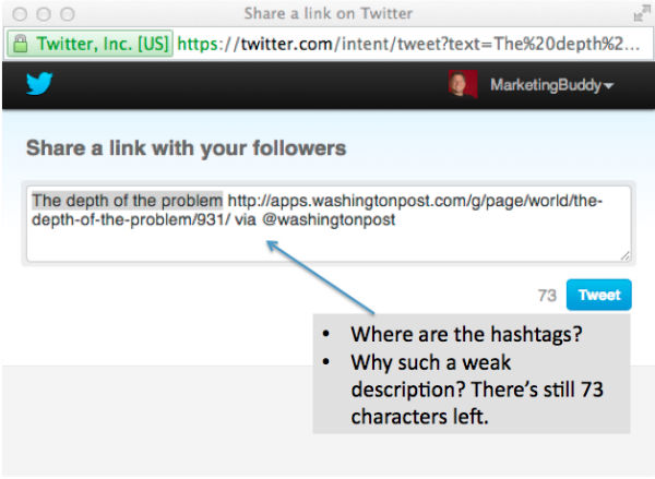 share link-twitter-depth of problem