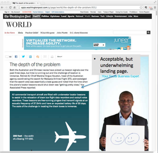 washington post landing page