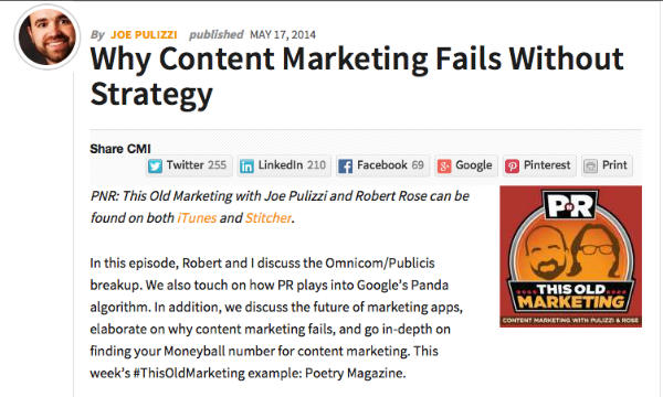 joe pulizzi post-custom logo example