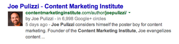 joe pulizzi search authorship example