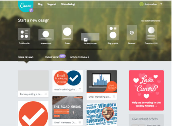 start new design-canva templates