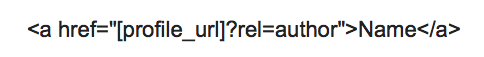 authorship markup tag