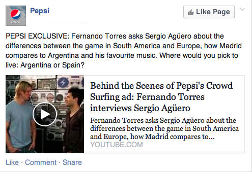 facebook example-pepsi exclusive