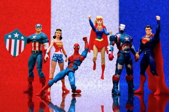 superhero action figures-red,white,blue