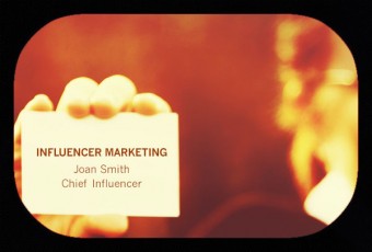 hand holding card-influencer marketing
