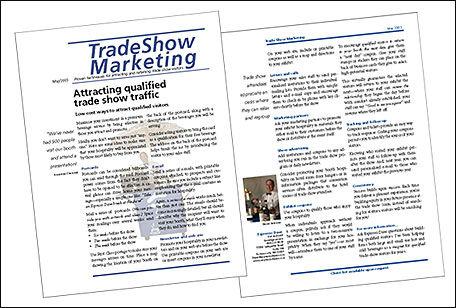 trade show marketing-newsletter example