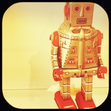 orange-tinted robot