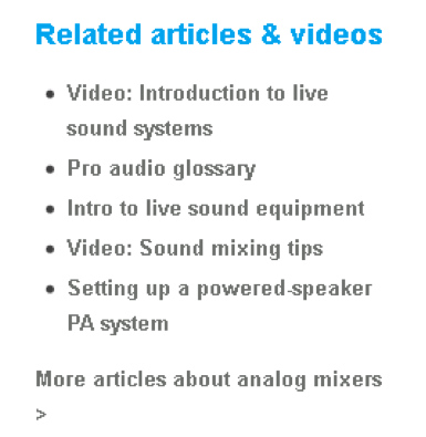 example-related articles/videos listing