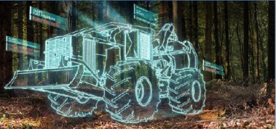 front-end loader image-blue outline