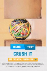 crushing rubber band ball