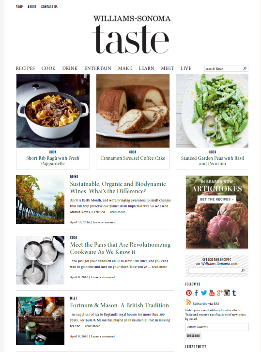 williams-sonoma-website-example