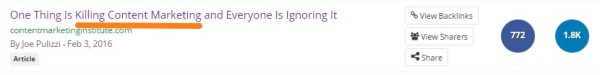 CMI Post Headline example