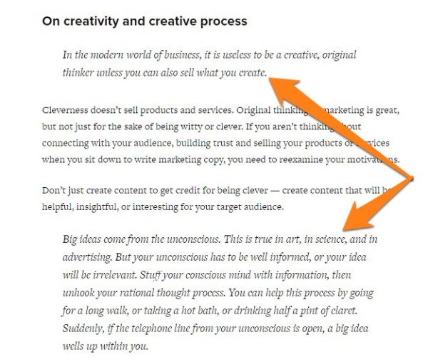 Copyblogger David Ogilvy example