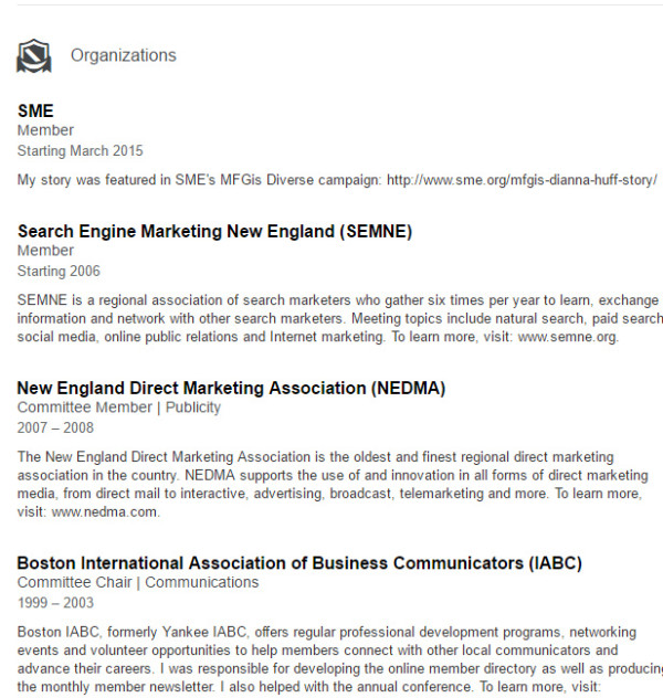 dianna-huff-organization-example-linkedin
