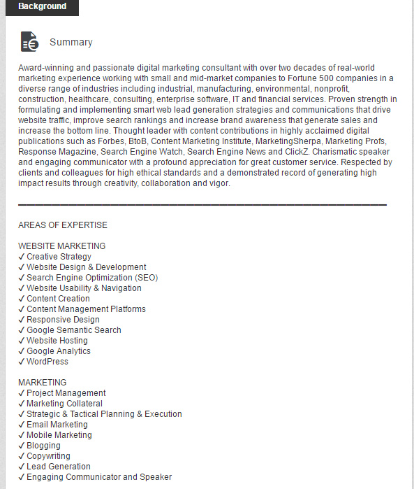 dianna-huff-summary-example-linkedin